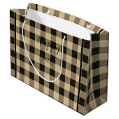 Owl en natuur met aanpasbare tekst groot cadeauzakje (Achterkant Gekanteld)