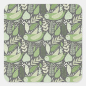 Owl en Natuur Vierkante Sticker (Voorkant)