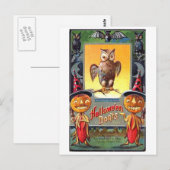 Owl en Pumpkin Corn Halloween Don'ts Briefkaart (Voorkant / Achterkant)
