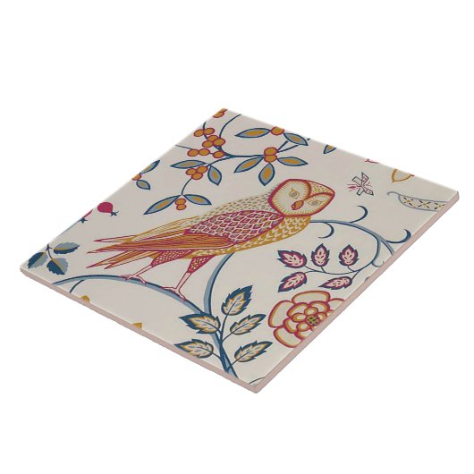 Owl en Roos, William Morris Tegeltje (Zijkant)
