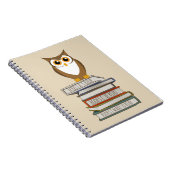 Owl en stapel van Boeken Notitieboek (Rechterzijde)