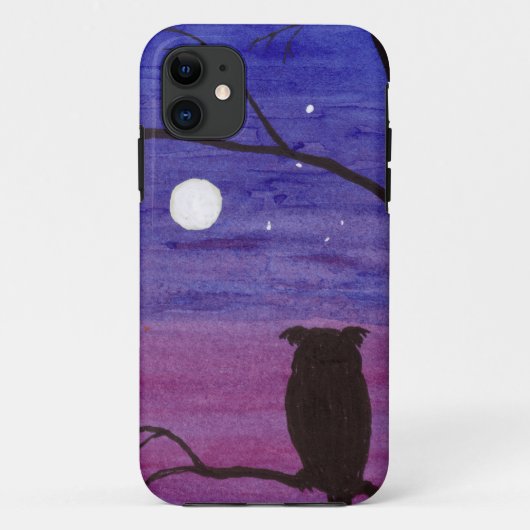 Owl en volle maan Case-Mate iPhone case (Achterkant)