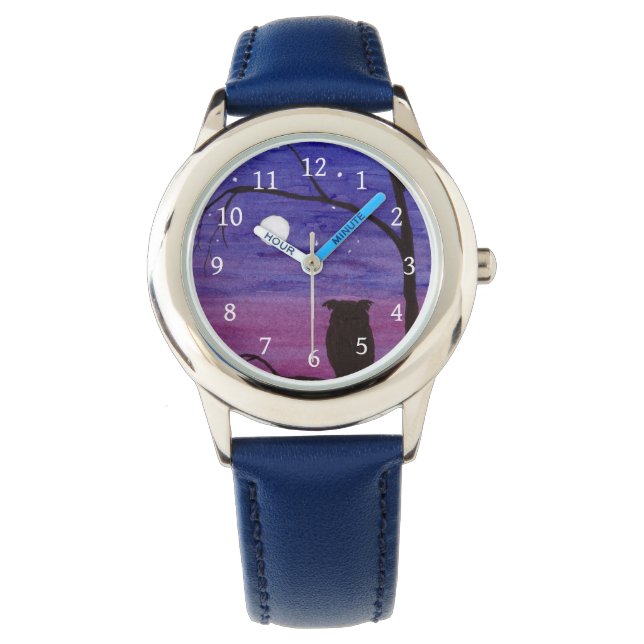 Owl en volle maan horloge (Voorkant)