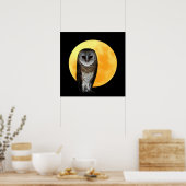 Owl en volle maan poster (Keuken)