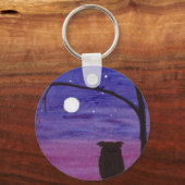 Owl en volle maan sleutelhanger (Voorkant)