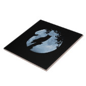 Owl en volle maan tegeltje (Zijkant)