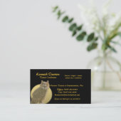 Owl en volle maan visitekaartje (Staand voorkant)