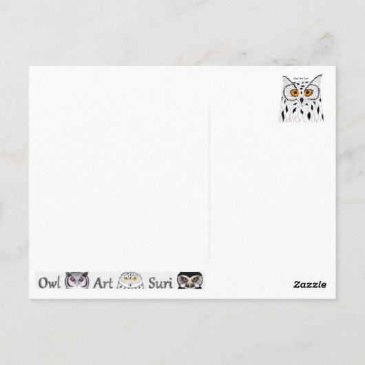 Owl / Eule Briefkaart (Achterkant)