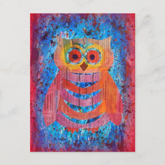 Owl / Eule Briefkaart (Voorkant)