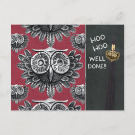 Owl examenfelicitaties CC0834 Hoo goed gedaan Briefkaart