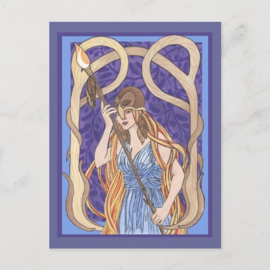 Owl Eyed Athena 3 Briefkaart (Voorkant)