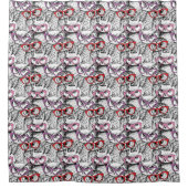 Owl Eyeglasses Patroon Douchegordijn (Voorkant)
