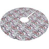 Owl Eyeglasses Patroon Kerstboom Rok (Gekanteld)