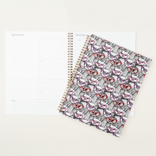 Owl Eyeglasses Patroon Planner (Display)