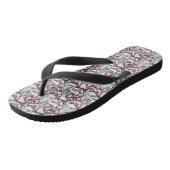 Owl Eyeglasses Patroon Teenslippers (Schuin)