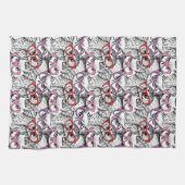 Owl Eyeglasses Patroon Theedoek (Horizontaal)