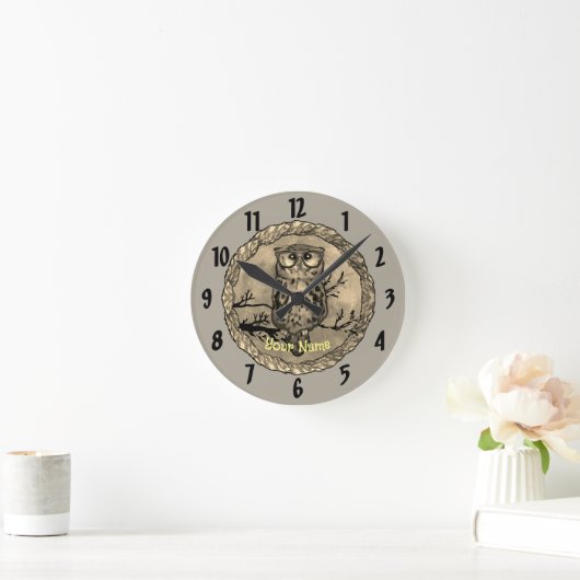 Owl Eyes Clock Ronde Klok (Huis)