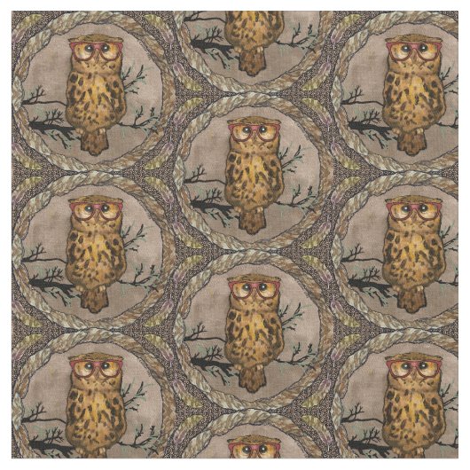 Owl Eyes Fabric Stof (Close Up)