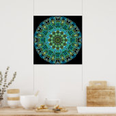 Owl Eyes kaleidoscoop Poster (Keuken)
