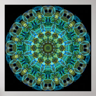 Owl Eyes kaleidoscoop Poster