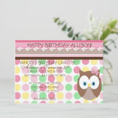 Owl Eyes nodigt uit Kaart (Staand voorkant)