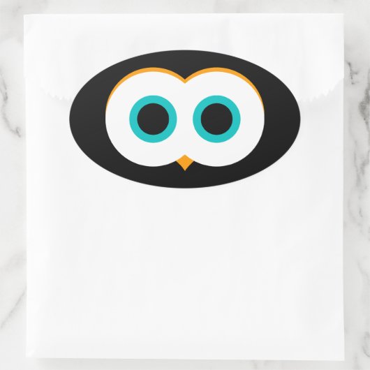 Owl Eyes Oval Sticker (Tas)