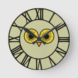 Owl Eyes Ronde Klok