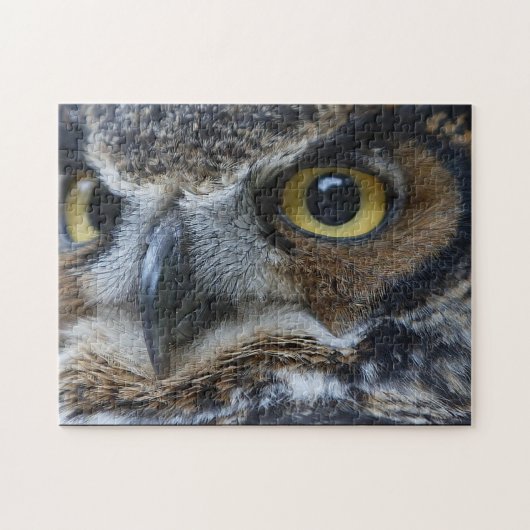 Owl Eyes Wildlife Jigzaag Puzzle Legpuzzel (Horizontaal)