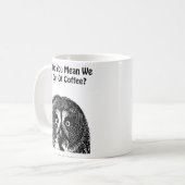 Owl Face Animals koffie grappig Koffiemok (Voorkant links)