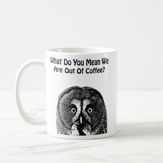 Owl Face Animals koffie grappig Koffiemok (Links)