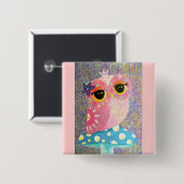 Owl Fairy Princess Button (Voorkant /achterkant)