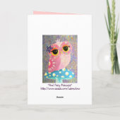 Owl Fairy Princess Card Kaart (Achterkant)