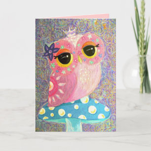 Owl Fairy Princess Card Kaart