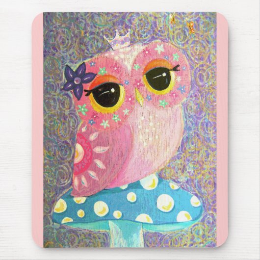 Owl Fairy Princess Mousepad Muismat (Voorkant)