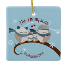 Owl Familie van het Ornament van Vier Keepomwille