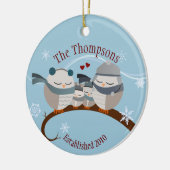 Owl Familie van het Ornament van Vier Keepomwille (Links)