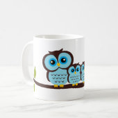 Owl Familie van Vier Koffiemok (Voorkant links)