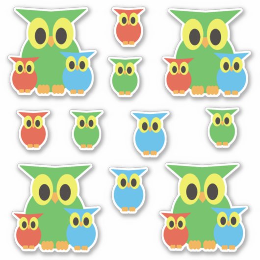 Owl familievrienden verzamelen sticker (Voorkant)