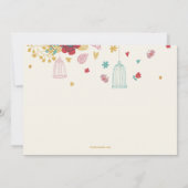 Owl Family Baby shower Invitation Kaart (Achterkant)