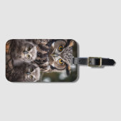 Owl Family Bagagelabel (Voorkant (horizontaal))