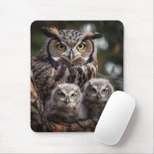 Owl Family Mousepad Muismat (Met muis)