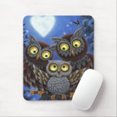 Owl Family Mousepad Muismat (Met muis)