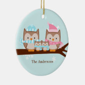 Owl Family Ornaments Keramisch Ornament (Rechts)