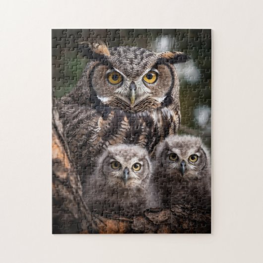 Owl Family Puzzle Legpuzzel (Verticaal)