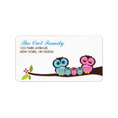 Owl Family Return Address Labels (Voorkant)