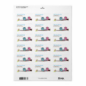 Owl Family Return Address Labels (Full Sheet)