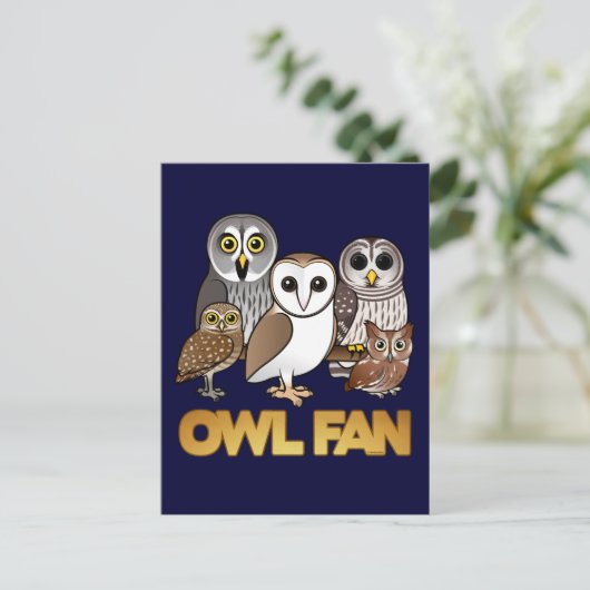 Owl Fan Briefkaart (Staand voorkant)