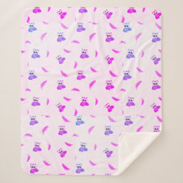 Owl & Feather Sherpa Deken