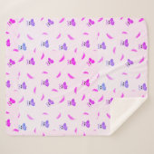 Owl & Feather Sherpa Deken (Voorkant (horizontaal))