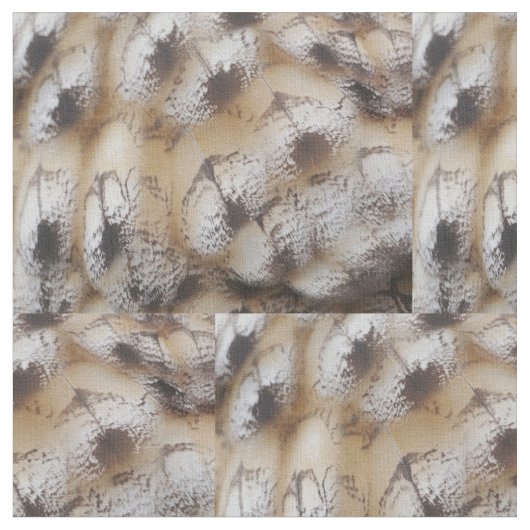 Owl Feathers Fabric Stof (Close Up)